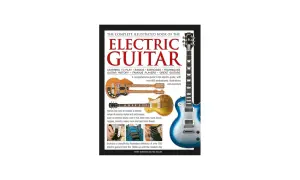 Książka do nauki gry na gitarze elektrycznej, z ilustracjami i ćwiczeniami.