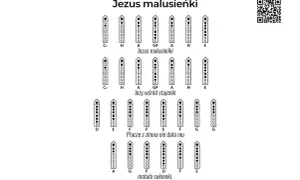 Jezus malusieńki nuty na flet. Schemat palcowania dla melodii "Jezus malusieńki".