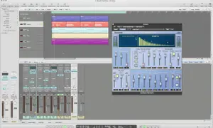 Wtyczka Oxford Reverb w Logic Pro. Pokazuje ustawienia pogłosu, jak uzyskać efekt reverb.