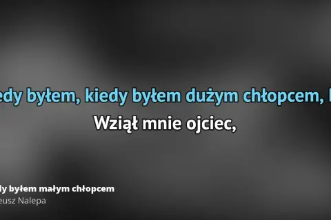 Tekst piosenki kiedy byłem małym chłopcem - emocje i wspomnienia