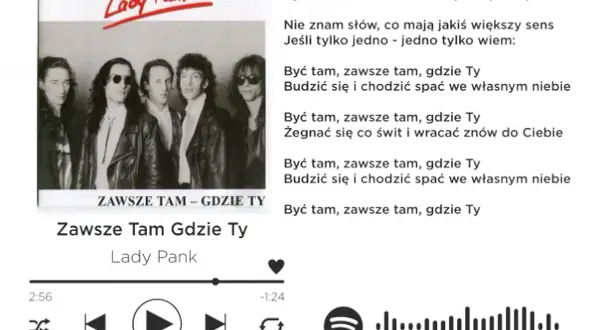 Tekst piosenki zawsze tam gdzie ty – słowa, tłumaczenie i historia utworu