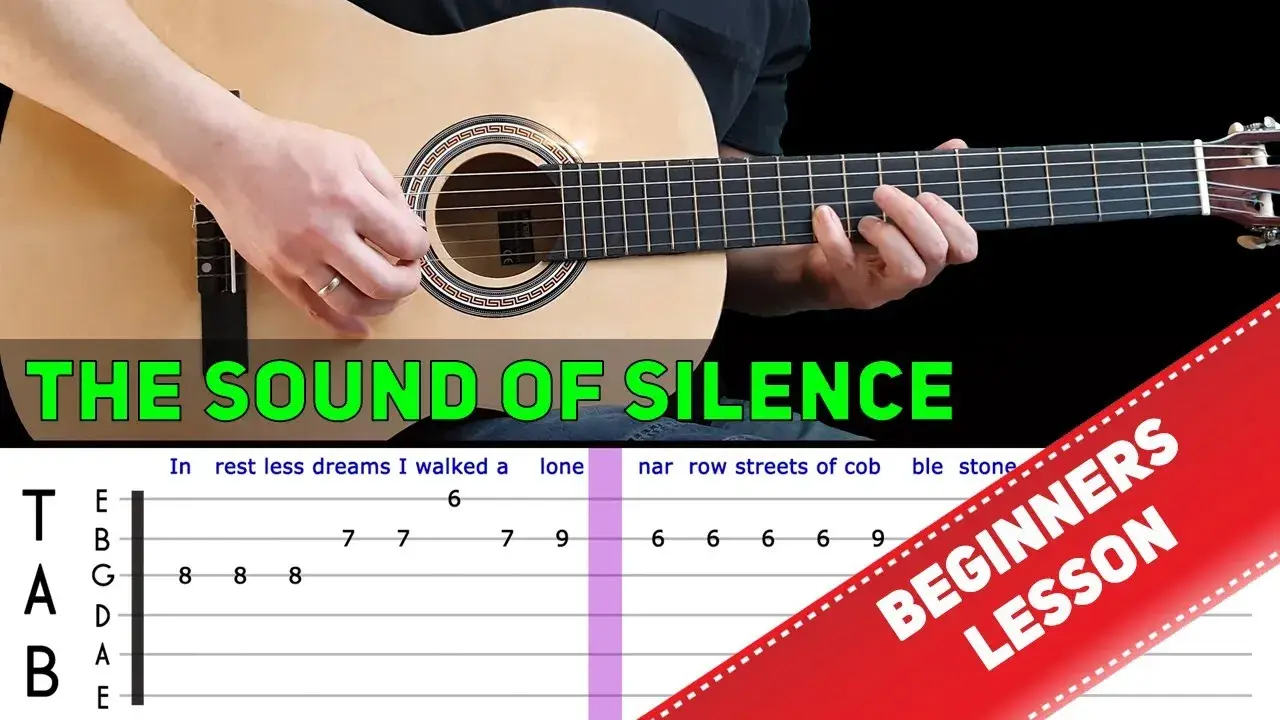 Jak zagrać na gitarze The Sound of Silence - proste akordy i taby