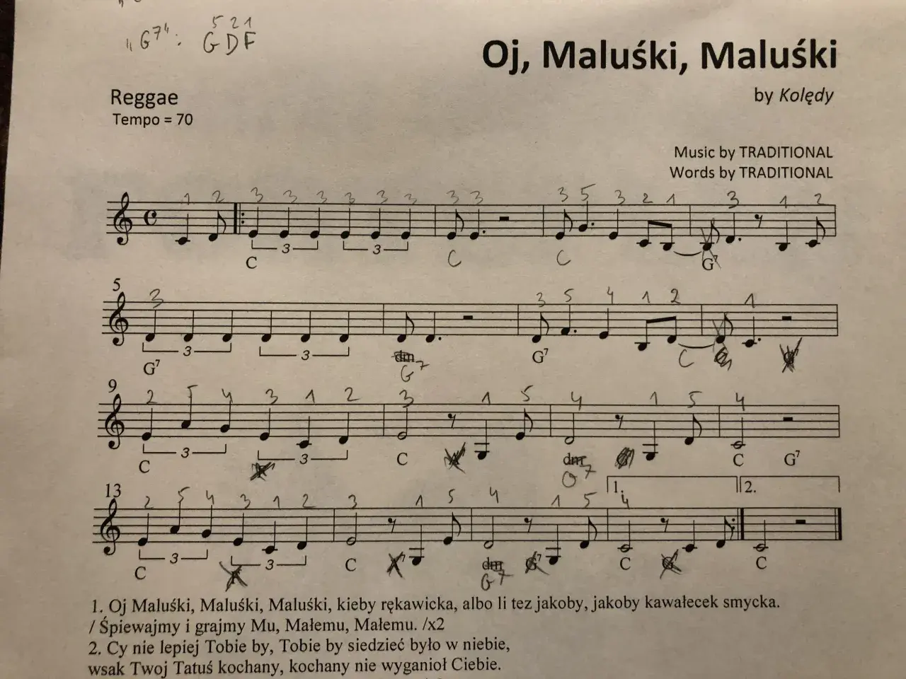 Hej w dzień narodzenia nuty do kolędy "Oj, Maluśki, Maluśki".