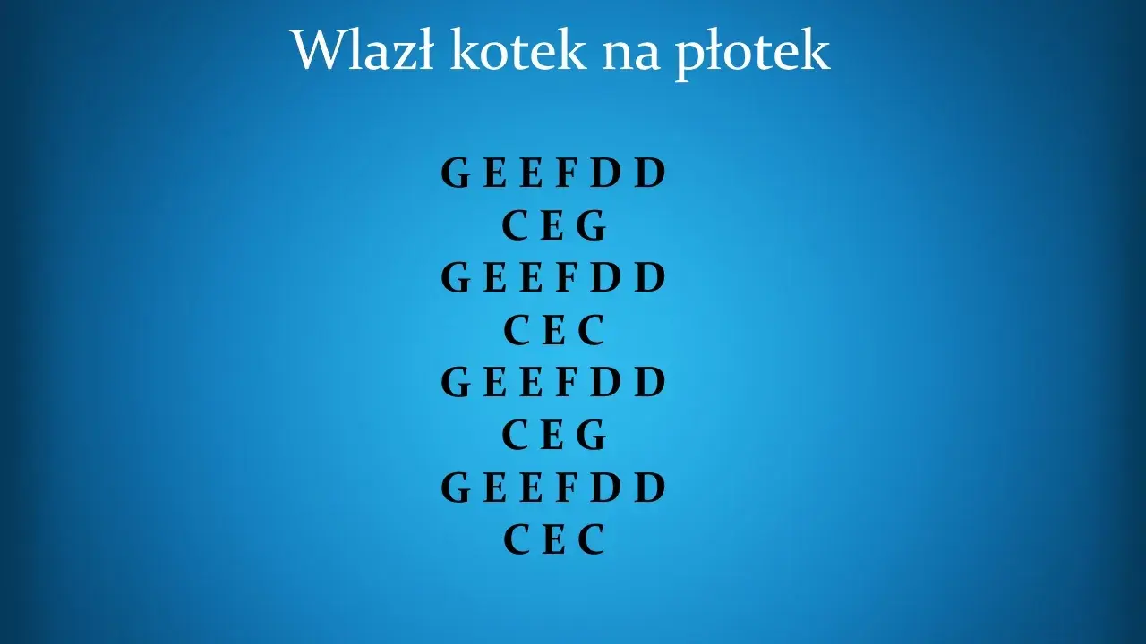 Jak zagrać na cymbałkach Wlazł kotek na płotek w prosty sposób