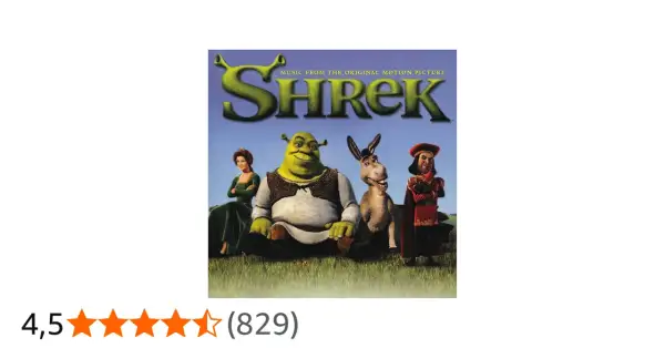 Świetne piosenki ze Shreka na płycie z postaciami z filmu.
