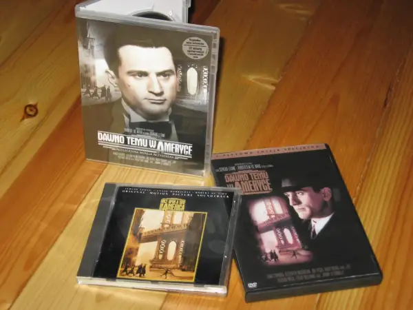 Dawno temu w Ameryce - płyta DVD i soundtrack z filmu Sergio Leone.